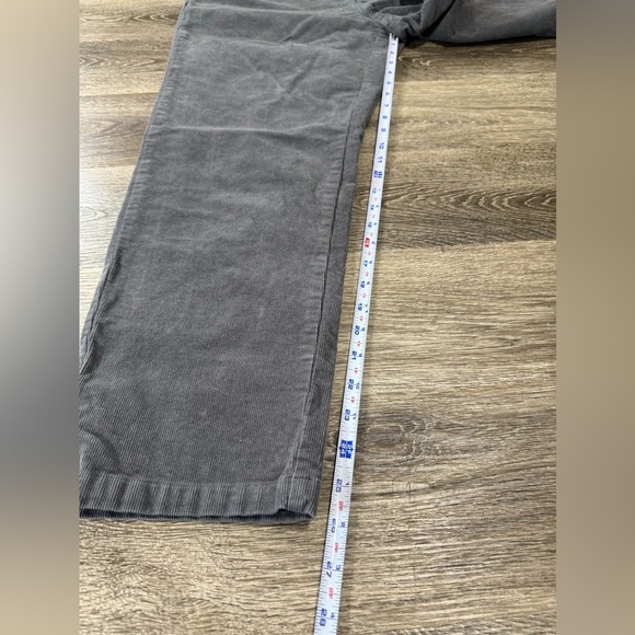 Woman Within Pants Gray Corduroy Straight Leg Petite Sz:16W Momcore Normcore - Picture 5 of 6